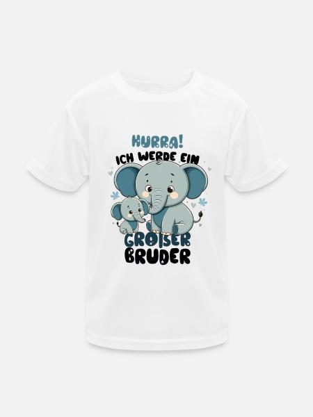 Announcing offspring | I'm going to be a big brother in 2026 - Kids Functional T-Shirt - white - Front