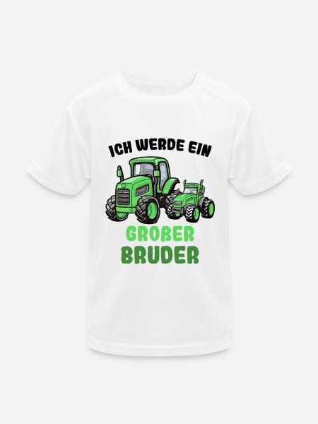 Announcing offspring | I'm going to be a big brother in 2026 - Kids Functional T-Shirt - white - Front