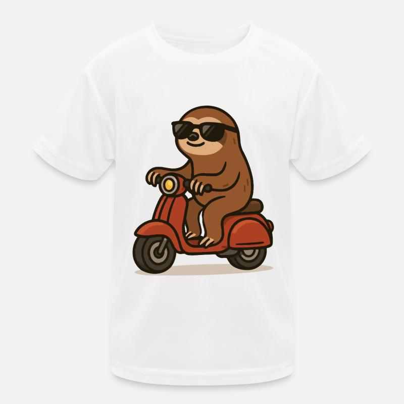faultier moped Kinder Funktions-T-Shirt