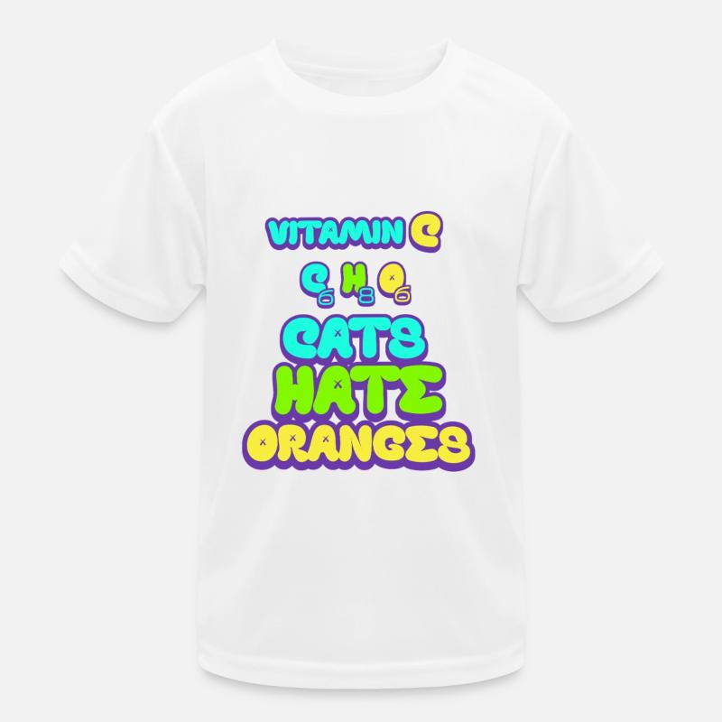 Cats Hate Vitamin C Oranges Kids Functional T-Shirt