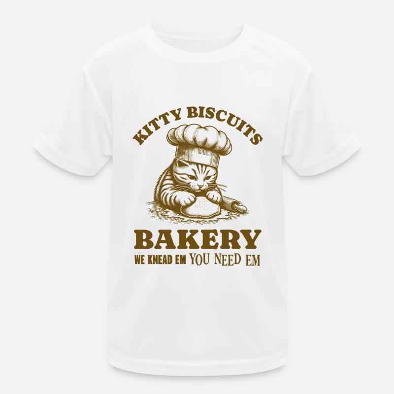 Kitty Biscuits Bakery We Knead Em You Need Em Kids Functional T-Shirt