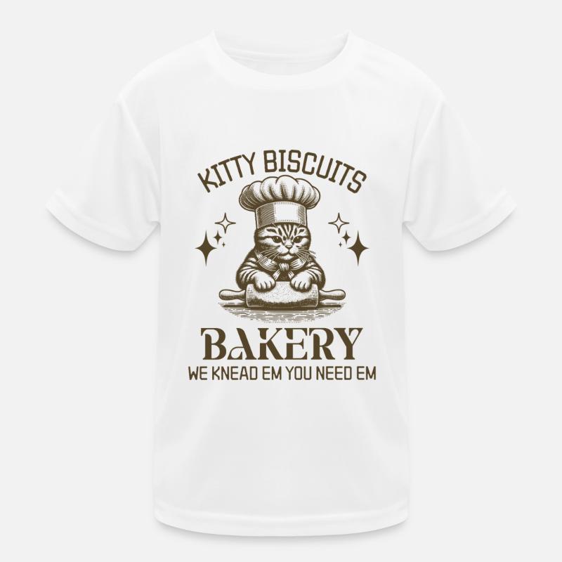 Kitty Biscuits Bakery We Knead Em You Need Em Kids Functional T-Shirt