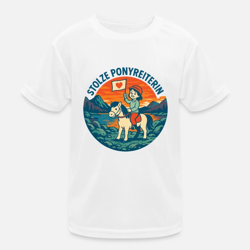 Fier poney cavalier cheval motif T-shirt sport Enfant