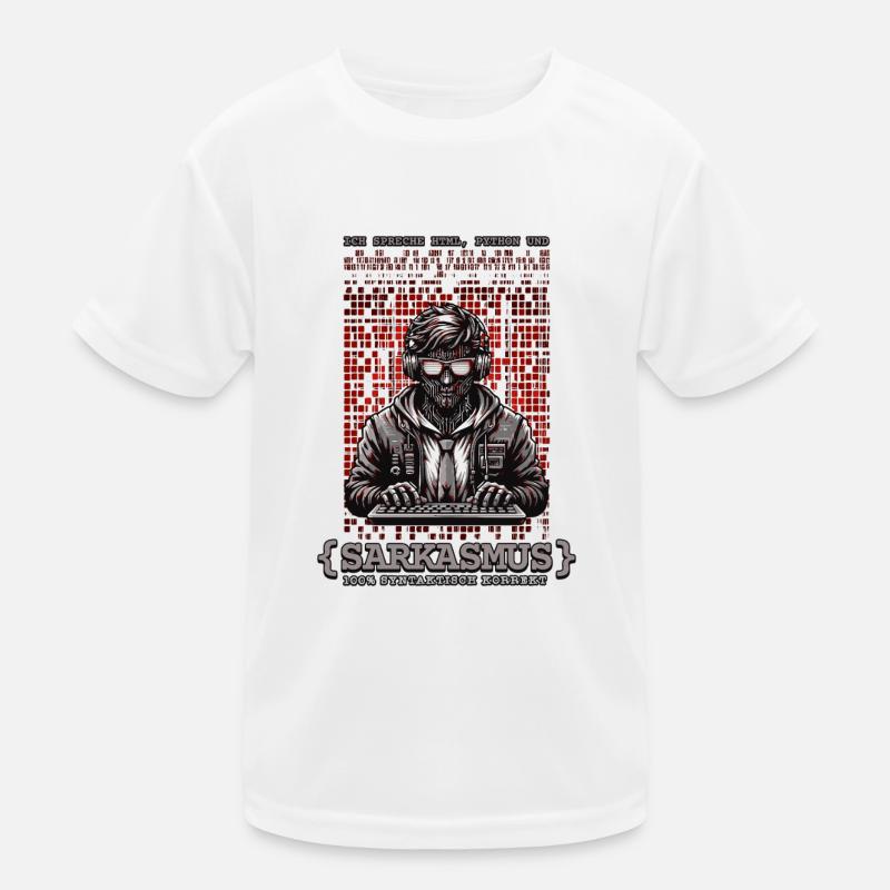 Je parle HTML, Python et sarcasme T-shirt sport Enfant