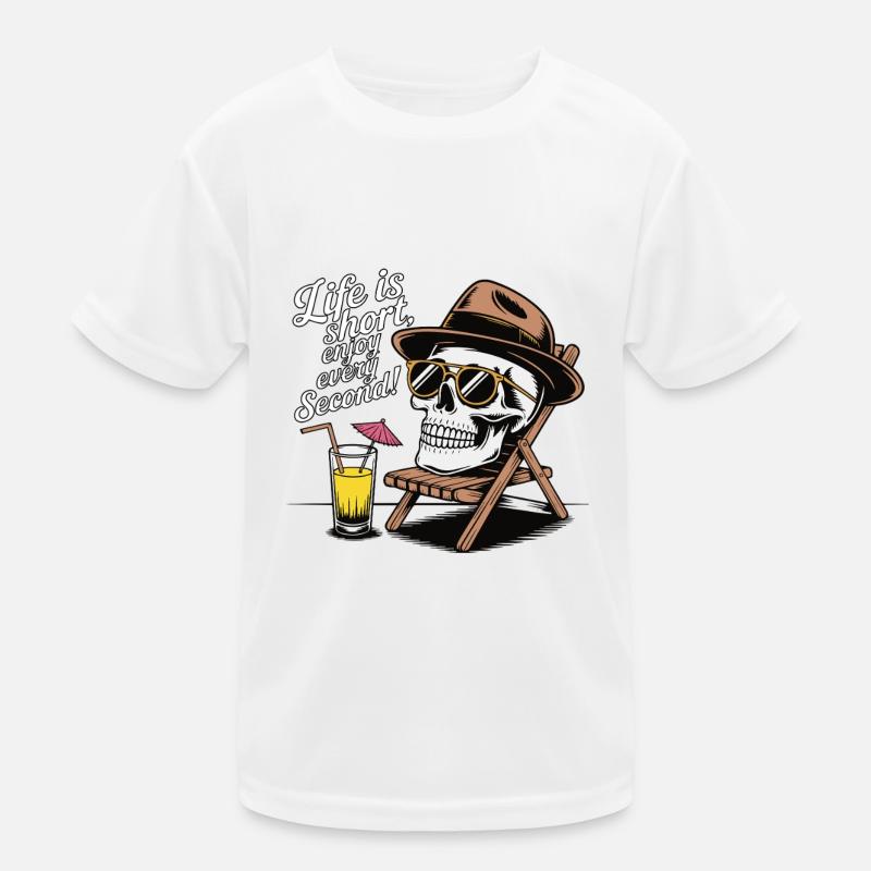 SQUELETTES, LA VIE EST COURTE, PROFITEZ DE CHAQUE SECONDE T-shirt sport Enfant