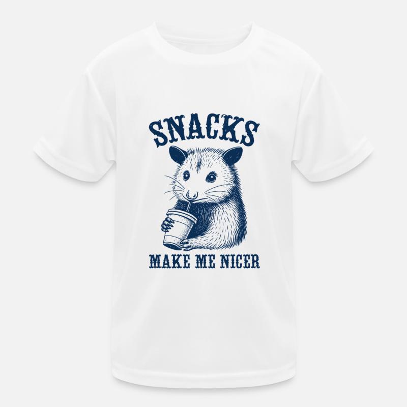 Witziges Opossum Design Kinder Funktions-T-Shirt