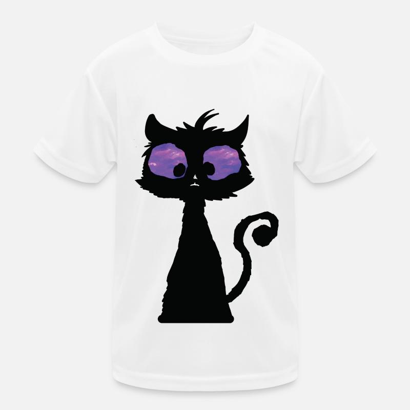 Psychedelische Katze Kinder Funktions-T-Shirt