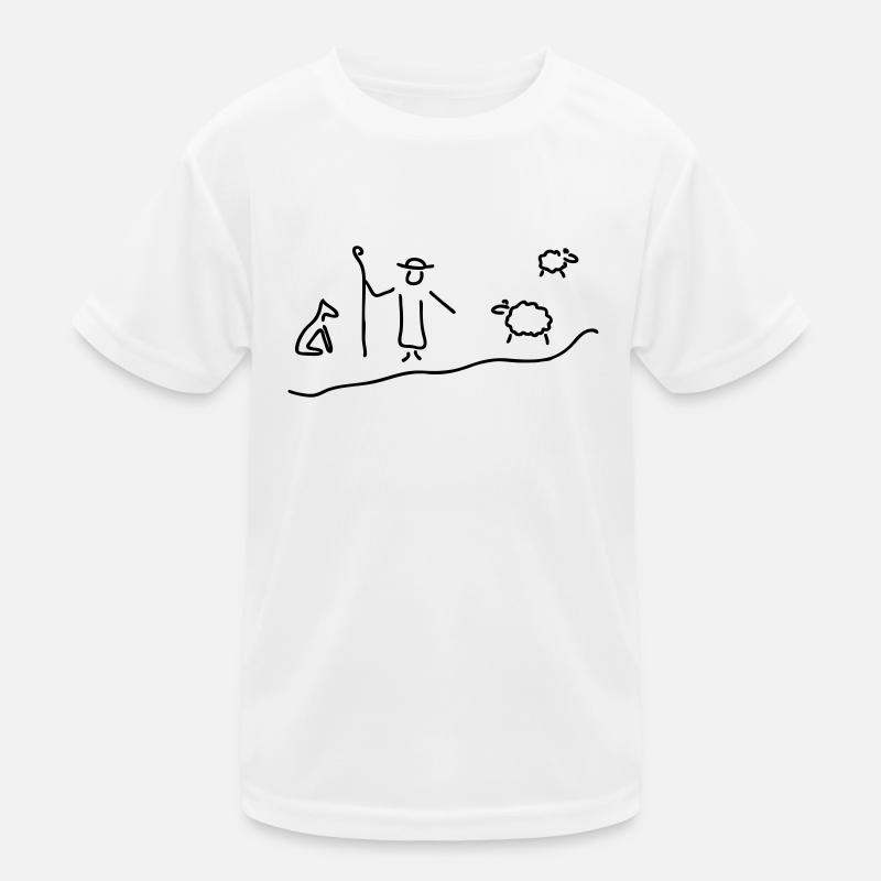 schäfer mit herde Kinder Funktions-T-Shirt