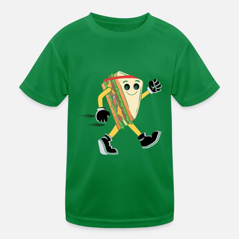 Fun Bread Sandwich Cardio Running Runners Kids Functional T-Shirt