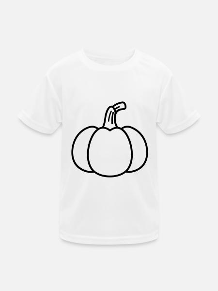 pumpkin - Kids Functional T-Shirt - white - Front