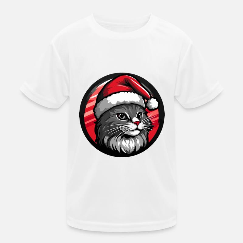 Animal de Noël chat T-shirt sport Enfant
