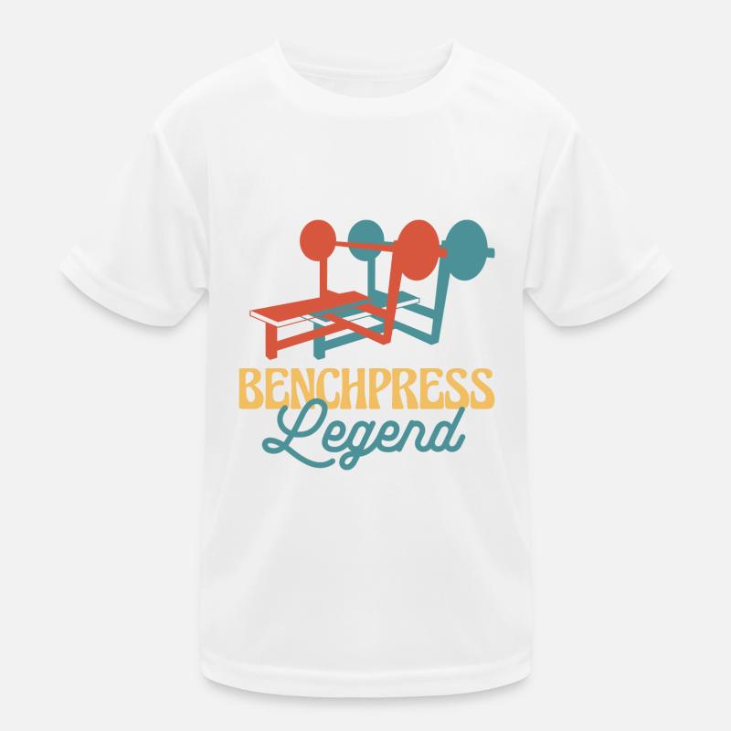 Benchpress Legend Powerlifter Kinder Funktions-T-Shirt