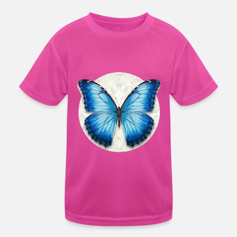 Morpho Papillon Bleu T-shirt sport Enfant