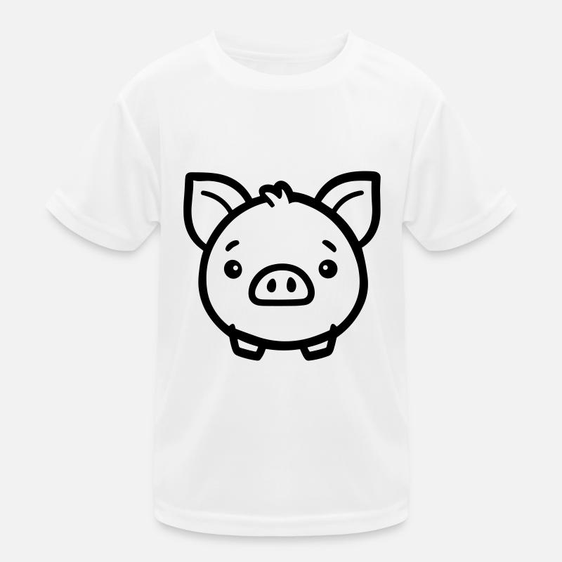 Schwein Kinder Funktions-T-Shirt