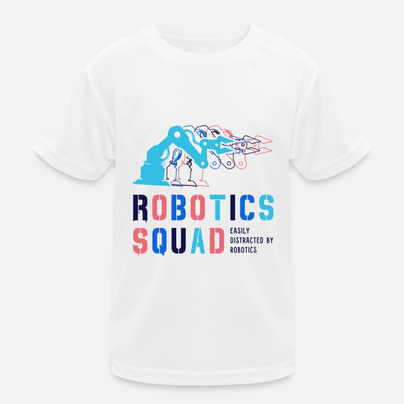 Robotics Squad Mechanic Engineer Student Robot Kids Functional T-Shirt