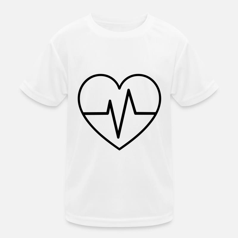 Herzschlag Kinder Funktions-T-Shirt