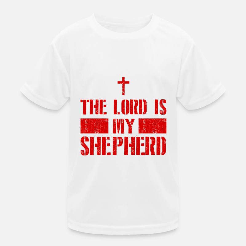 Jésus mon berger Foi chrétienne Bible Dire T-shirt sport Enfant