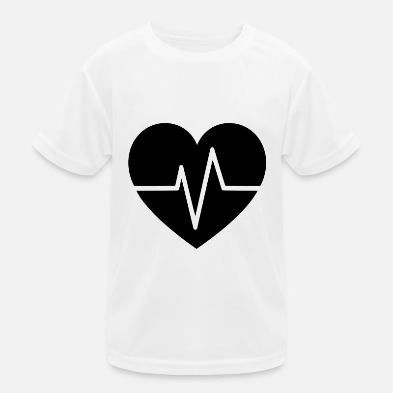Herzschlag Kinder Funktions-T-Shirt