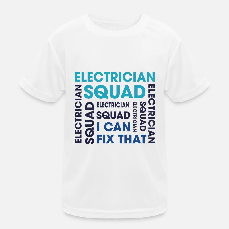 Elektriker Squad Voltage Electro Worker Kinder Funktions-T-Shirt