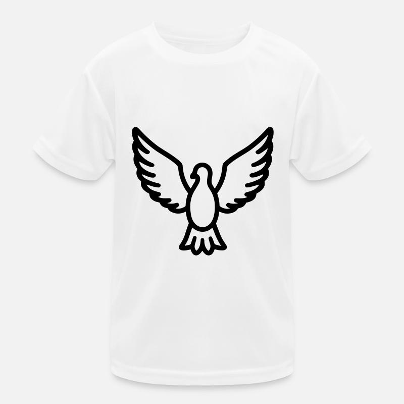 Taube - Kinder Funktions-T-Shirt - Weiß