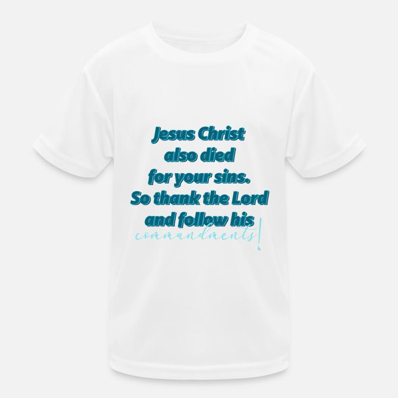 Jesu Gebote Bibelstudium Glaube Gott Kinder Funktions-T-Shirt