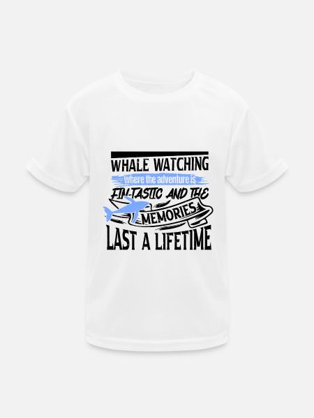 Mammifères marins pour l’observation des orques et des baleines à bosse - T-shirt sport Enfant - blanc - Devant