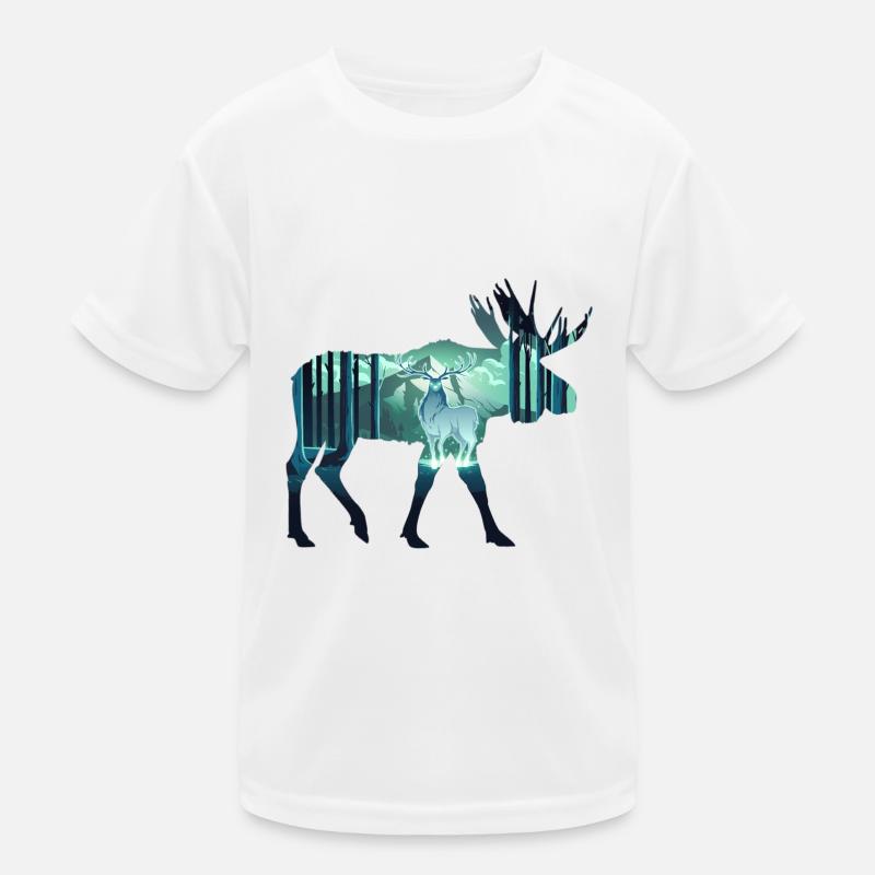Elch Kinder Funktions-T-Shirt
