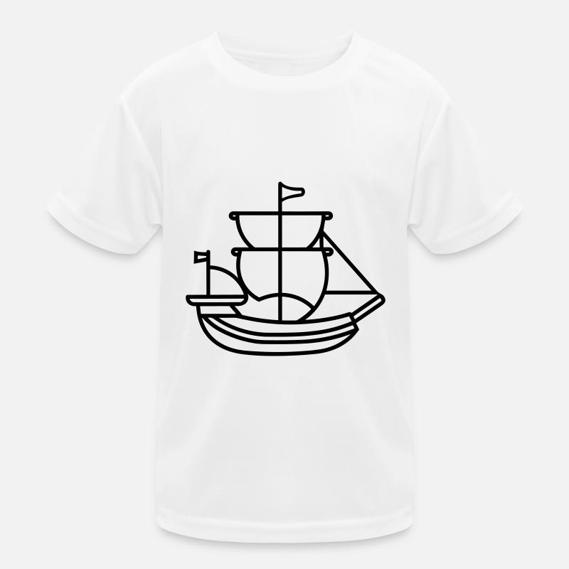 Piratenschiff Kinder Funktions-T-Shirt