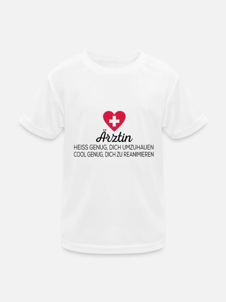 Ärztin - Kinder Funktions-T-Shirt - Weiß