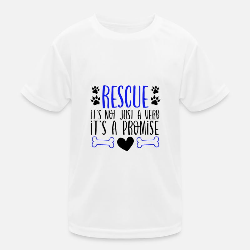 Tierrettung nicht nur ein Verb, es ist ein Versprechen Kinder Funktions-T-Shirt