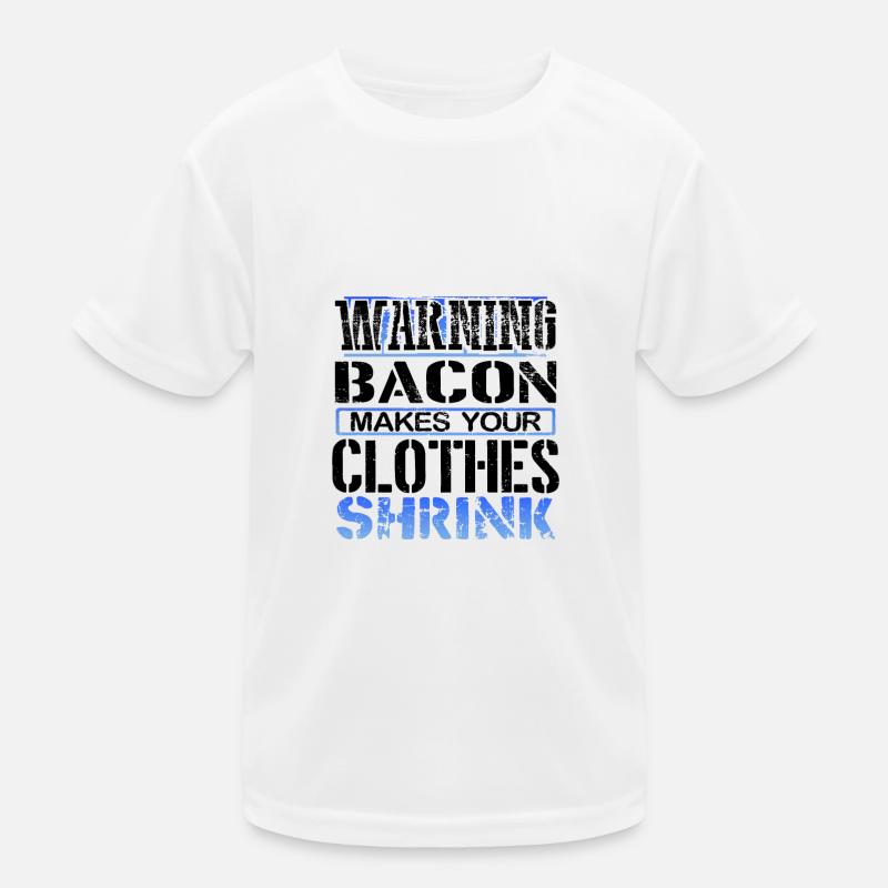 Bacon Lover Geschenk Warnung Speck machen Kleidung Kinder Funktions-T-Shirt