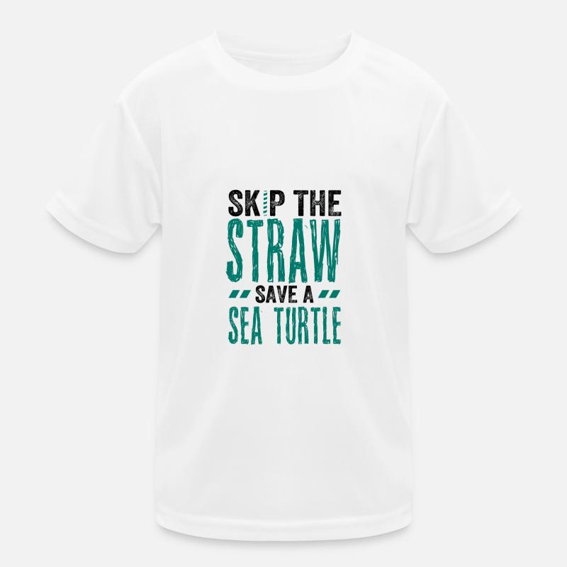 Cadeau de conservation marine Skip A Straw Save a Sea T-shirt sport Enfant