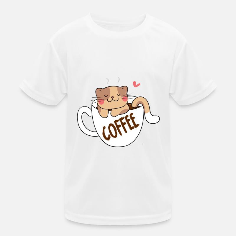 Ozelot Kaffee Kinder Funktions-T-Shirt
