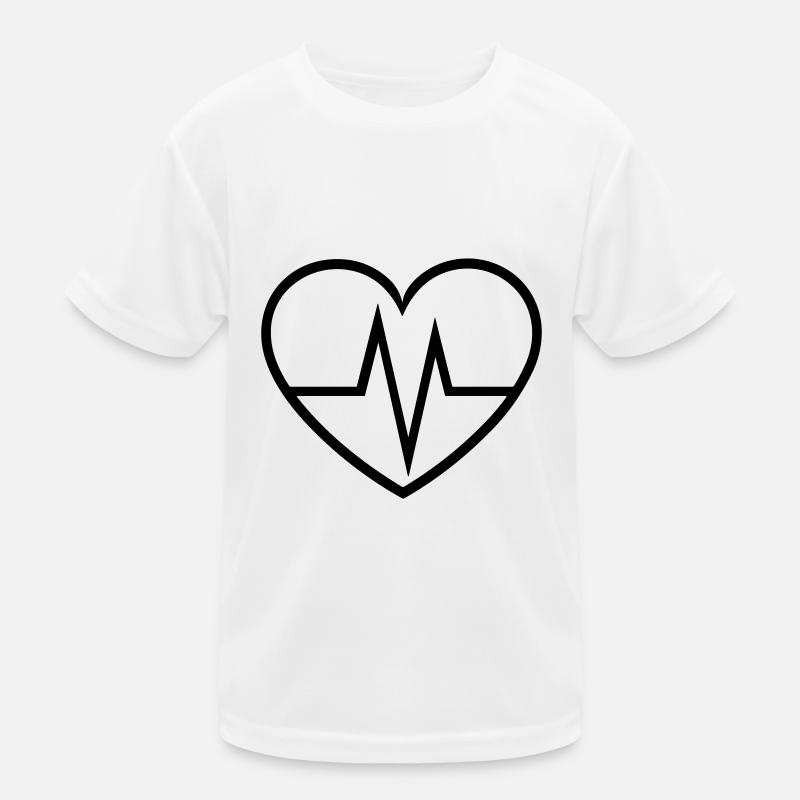 Herzschlag Kinder Funktions-T-Shirt
