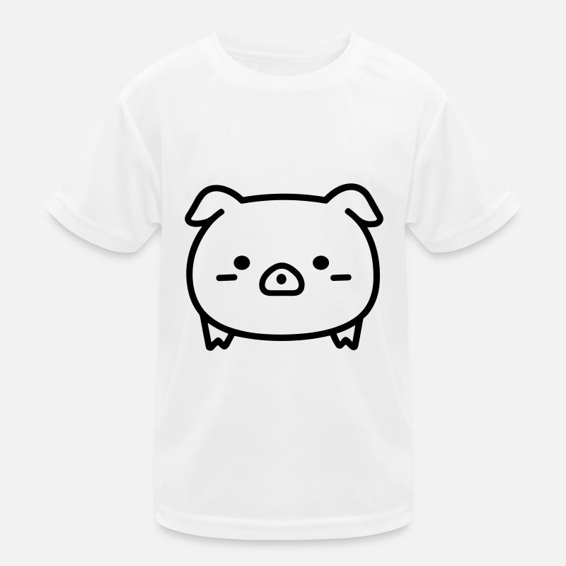 Schwein Kinder Funktions-T-Shirt