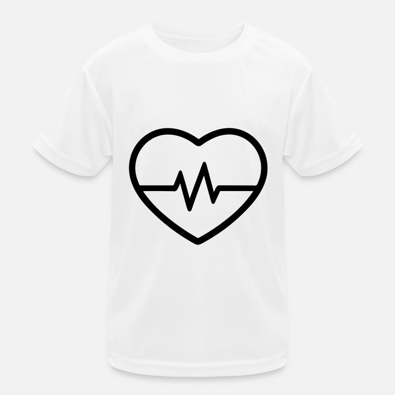 Herzschlag Kinder Funktions-T-Shirt