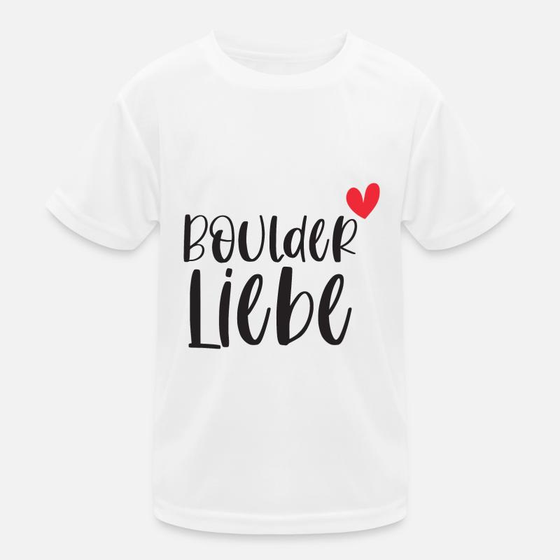 Bouldern Boulderliebe Berge Klettern Geschenk Kinder Funktions-T-Shirt