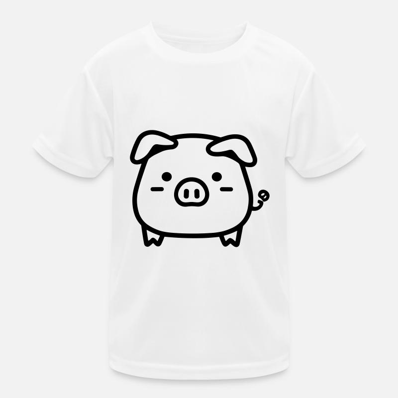 Schwein Kinder Funktions-T-Shirt