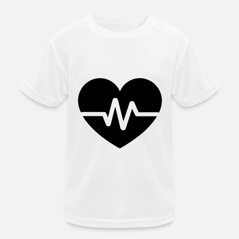 Herzschlag Kinder Funktions-T-Shirt