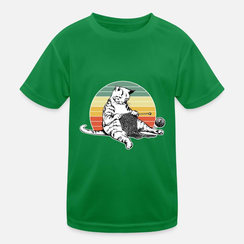 Cute cat knits pyjamas nightgown Kids Functional T-Shirt