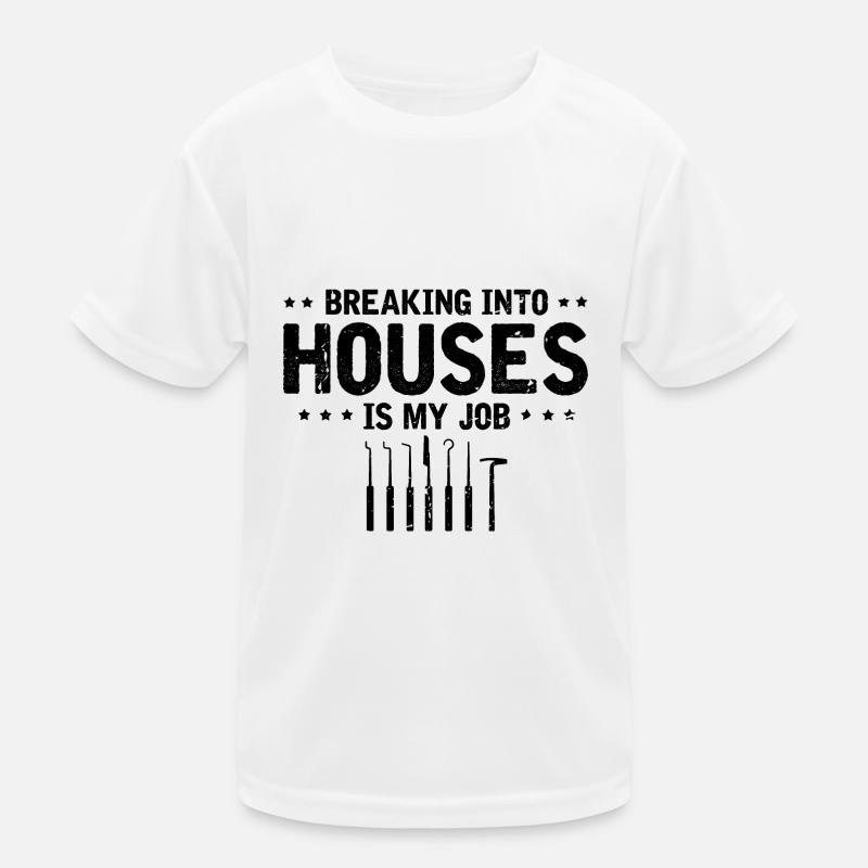 Burglar Locksmith Locking Technician Design Kids Functional T-Shirt