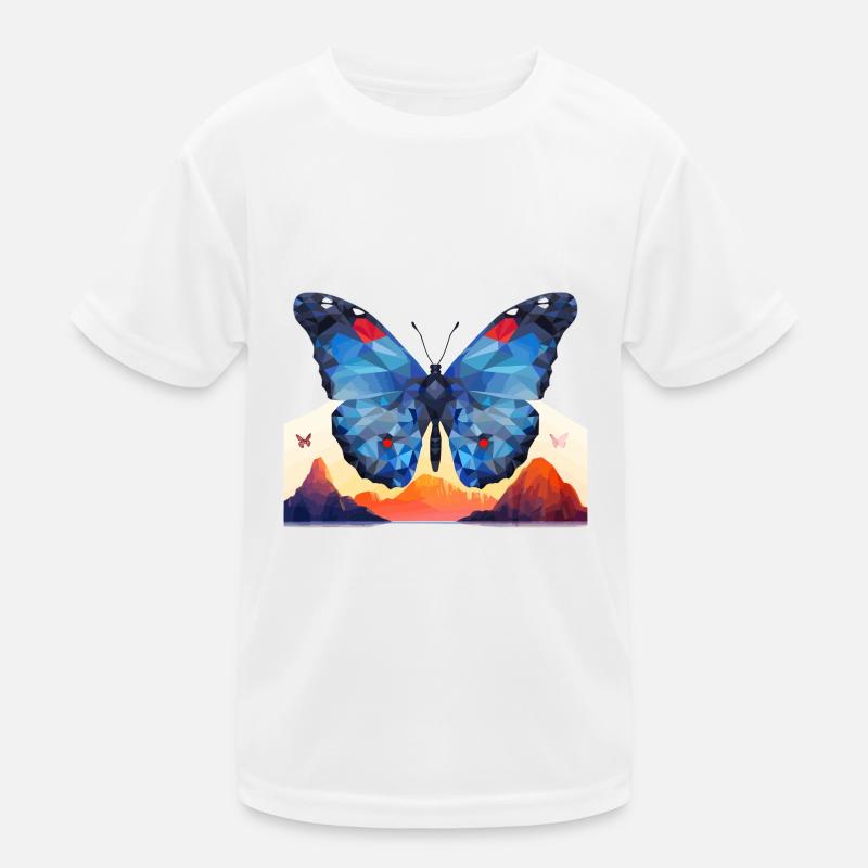 Morpho Papillon Bleu T-shirt sport Enfant