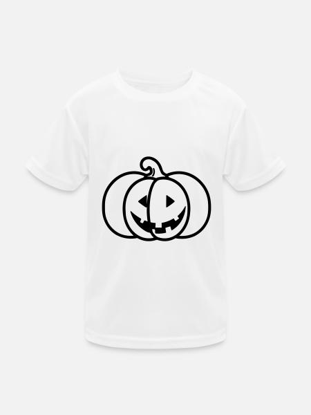 pumpkin - Kids Functional T-Shirt - white - Front