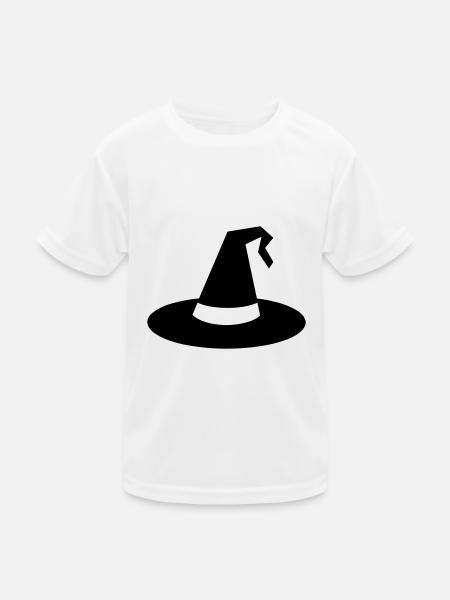Magischer Hut - Kinder Funktions-T-Shirt - Weiß - Vorne