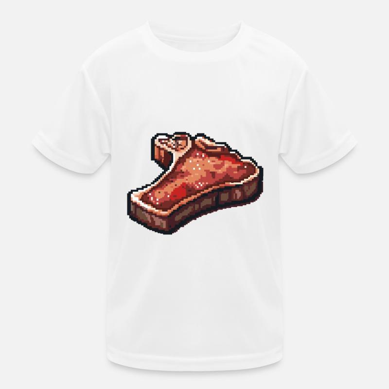 Steak Filet Pixel Symbol Kinder Funktions-T-Shirt