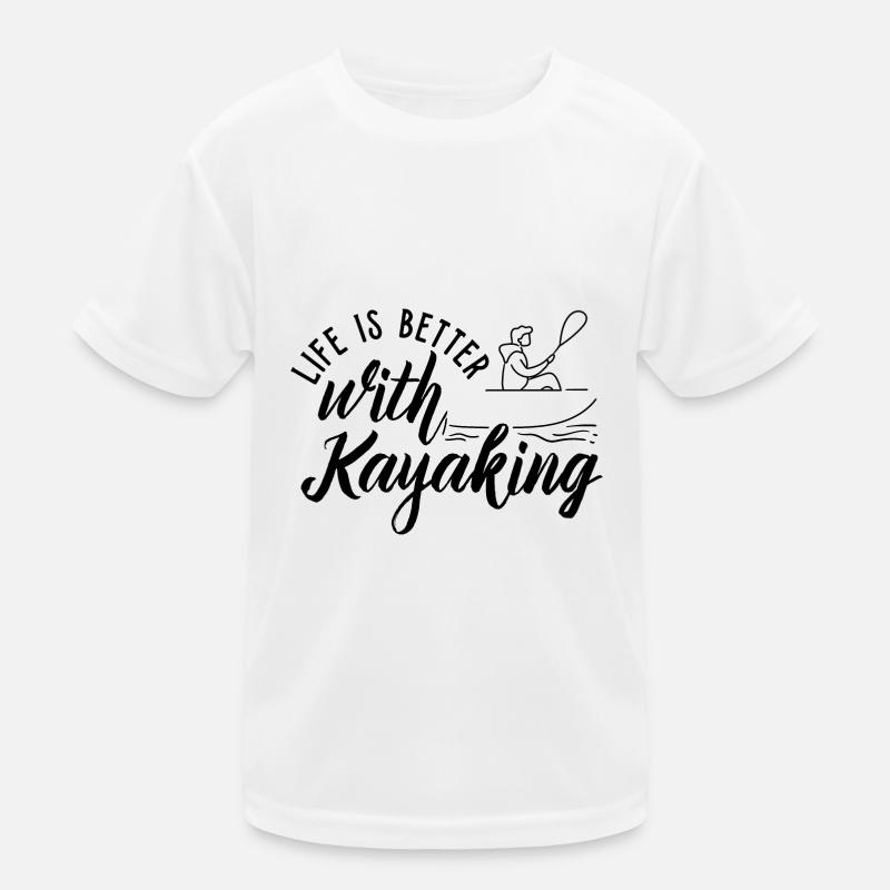 La vie avec le kayak, le canoë et les eaux vives T-shirt sport Enfant
