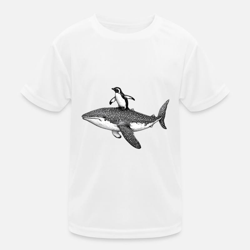 Pingouin, surf, requin-baleine T-shirt sport Enfant