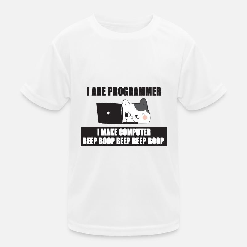 Ich bin Programmierer - Kinder Funktions-T-Shirt - Weiß
