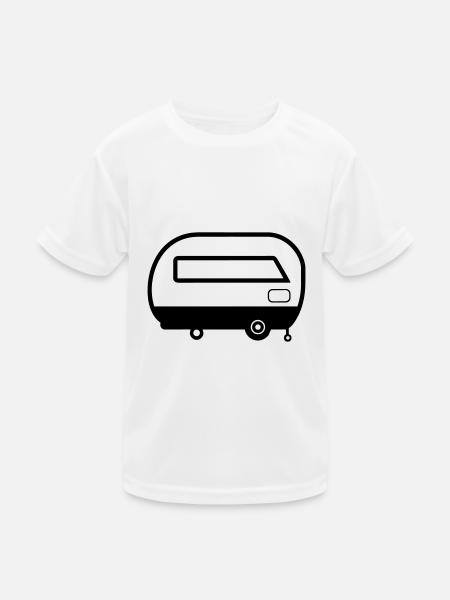 Small caravan - Kids Functional T-Shirt - white - Front