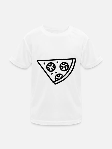 Pizza slice - Kids Functional T-Shirt - white - Front